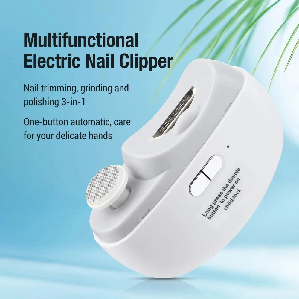 Electric Nail Clipper Grinding and Polishing with Light Automatic Nail